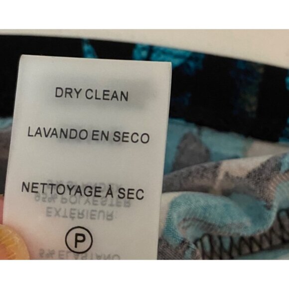 NWT Calvin Klein Top Short Sleeve Cold Shoulder Multicolor Large - Picture 6 of 10